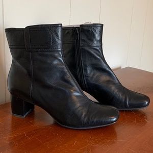 Women's Nine West Black Leather Armoro Boot- Size 9